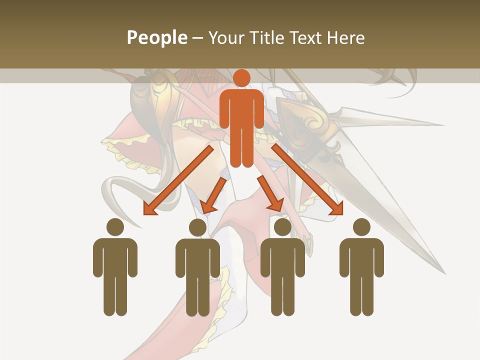 A Woman With A Pair Of Scissors In Her Hand PowerPoint Template