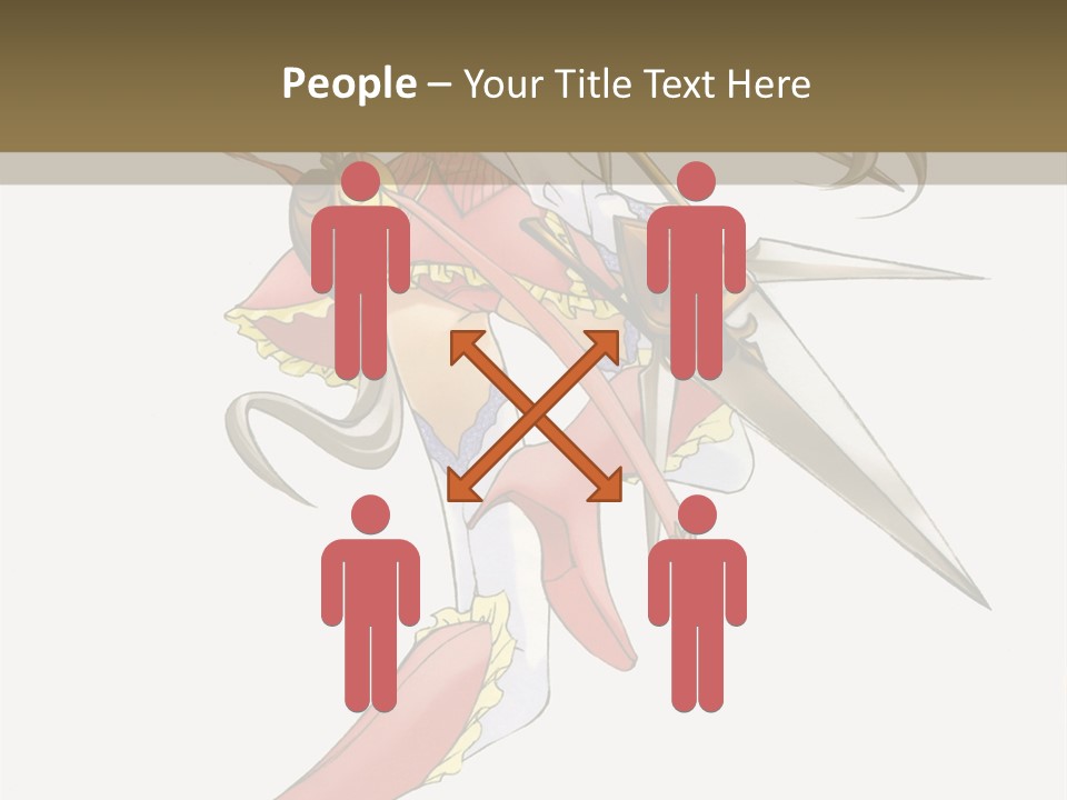 A Woman With A Pair Of Scissors In Her Hand PowerPoint Template
