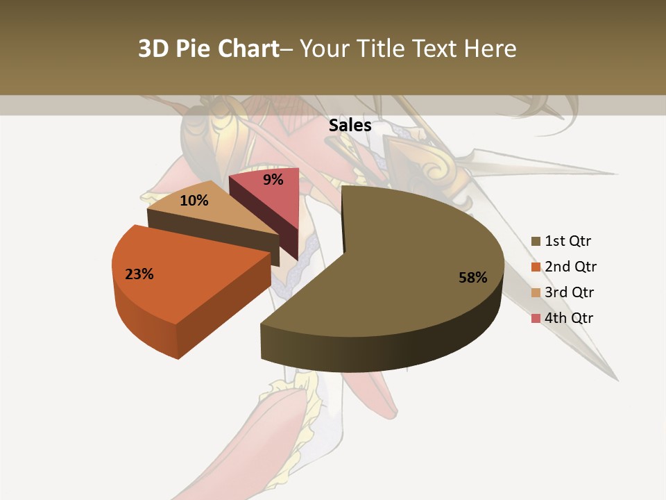 A Woman With A Pair Of Scissors In Her Hand PowerPoint Template