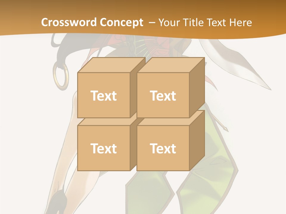 A Woman In A Green Dress Is Holding A Green Ribbon PowerPoint Template