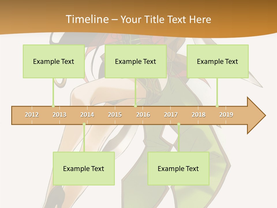 A Woman In A Green Dress Is Holding A Green Ribbon PowerPoint Template