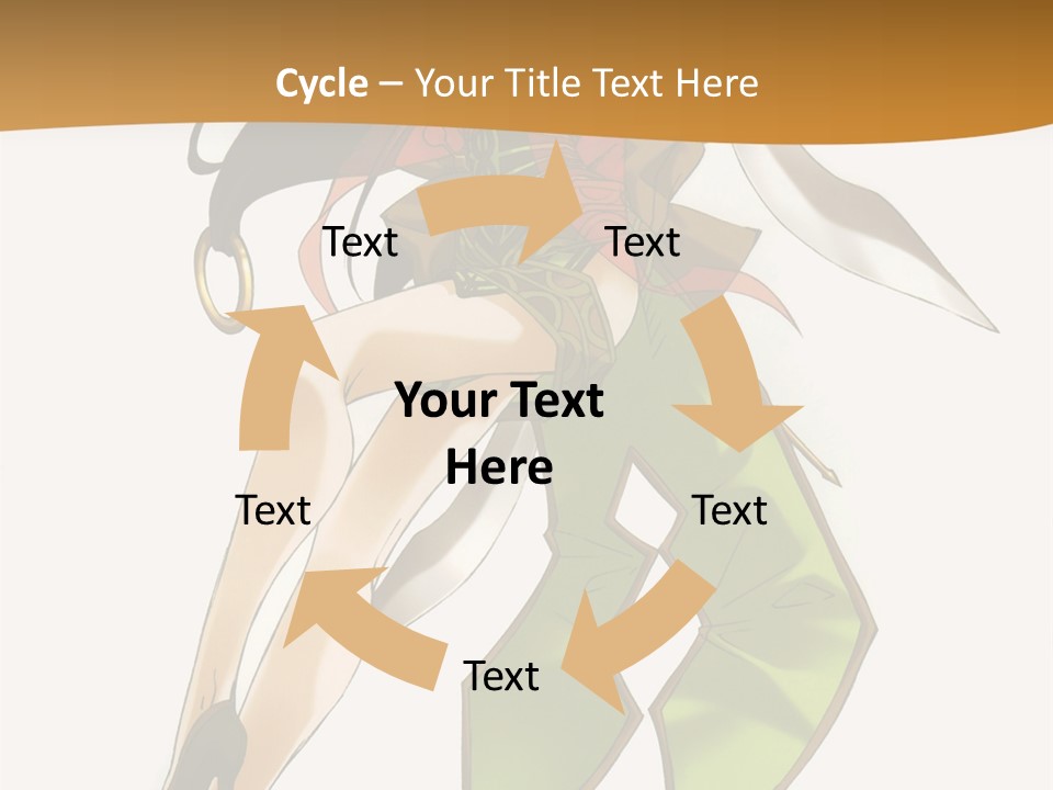 A Woman In A Green Dress Is Holding A Green Ribbon PowerPoint Template