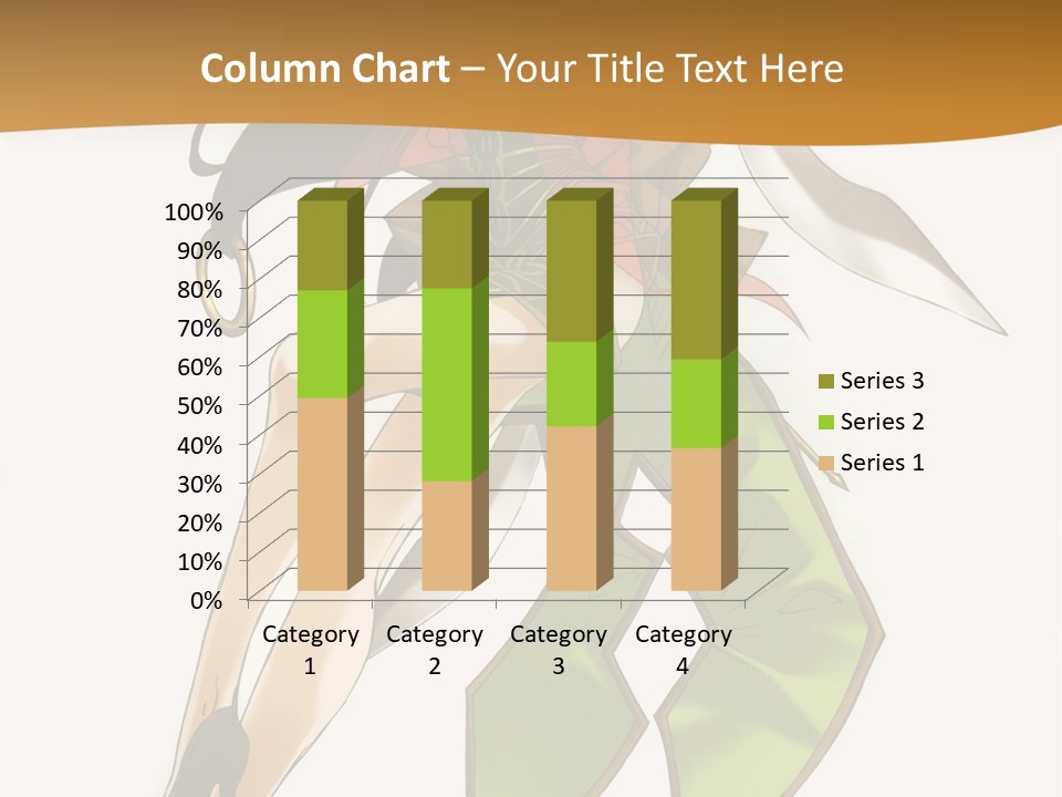 A Woman In A Green Dress Is Holding A Green Ribbon PowerPoint Template