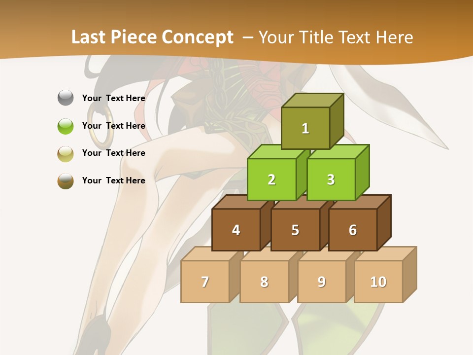 A Woman In A Green Dress Is Holding A Green Ribbon PowerPoint Template