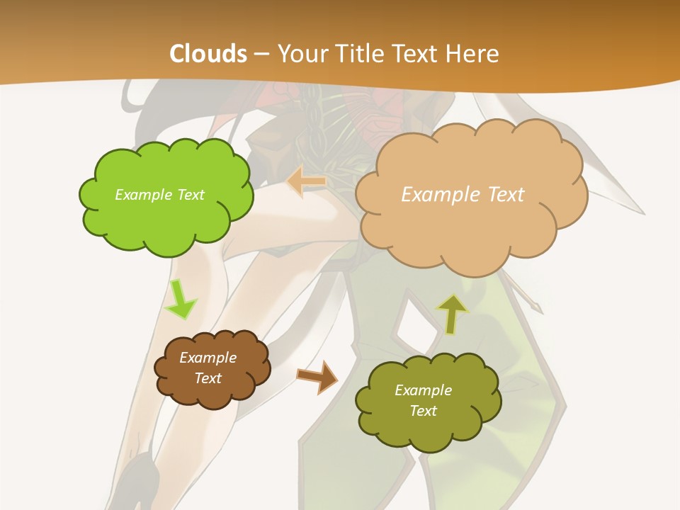 A Woman In A Green Dress Is Holding A Green Ribbon PowerPoint Template