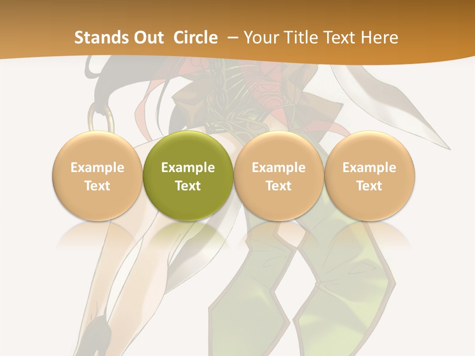 A Woman In A Green Dress Is Holding A Green Ribbon PowerPoint Template