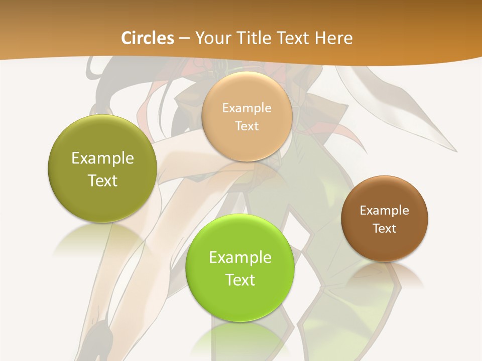 A Woman In A Green Dress Is Holding A Green Ribbon PowerPoint Template