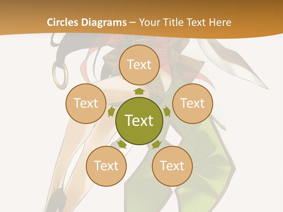 A Woman In A Green Dress Is Holding A Green Ribbon PowerPoint Template