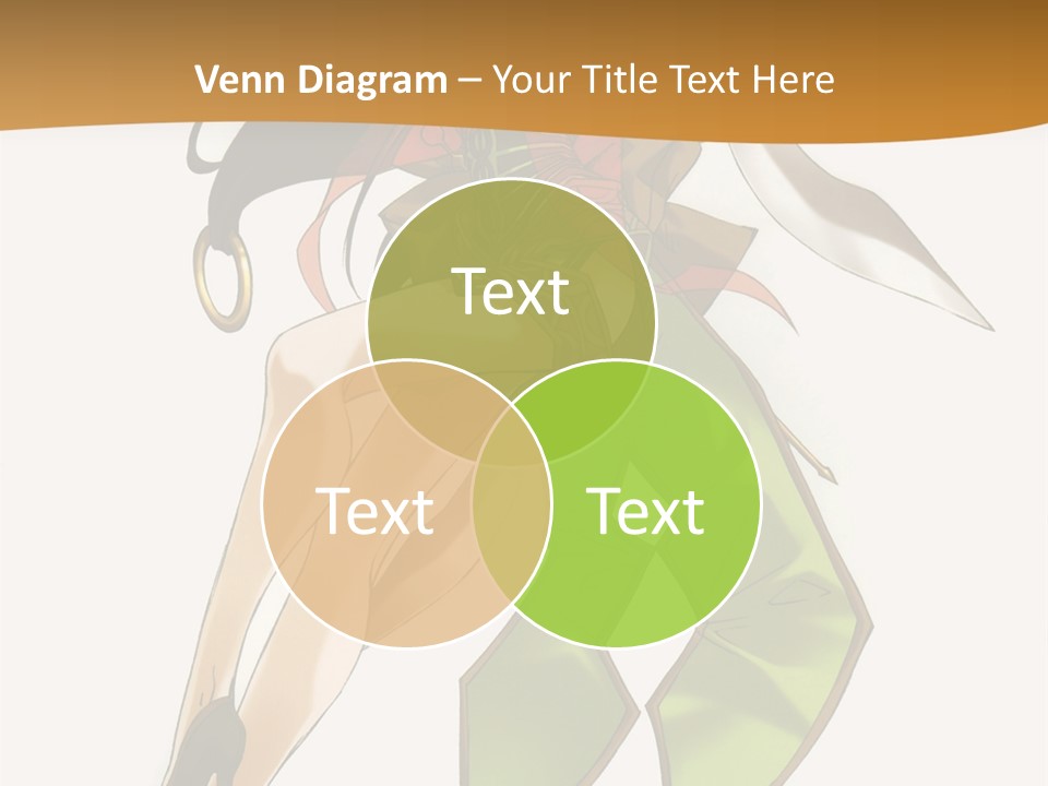 A Woman In A Green Dress Is Holding A Green Ribbon PowerPoint Template