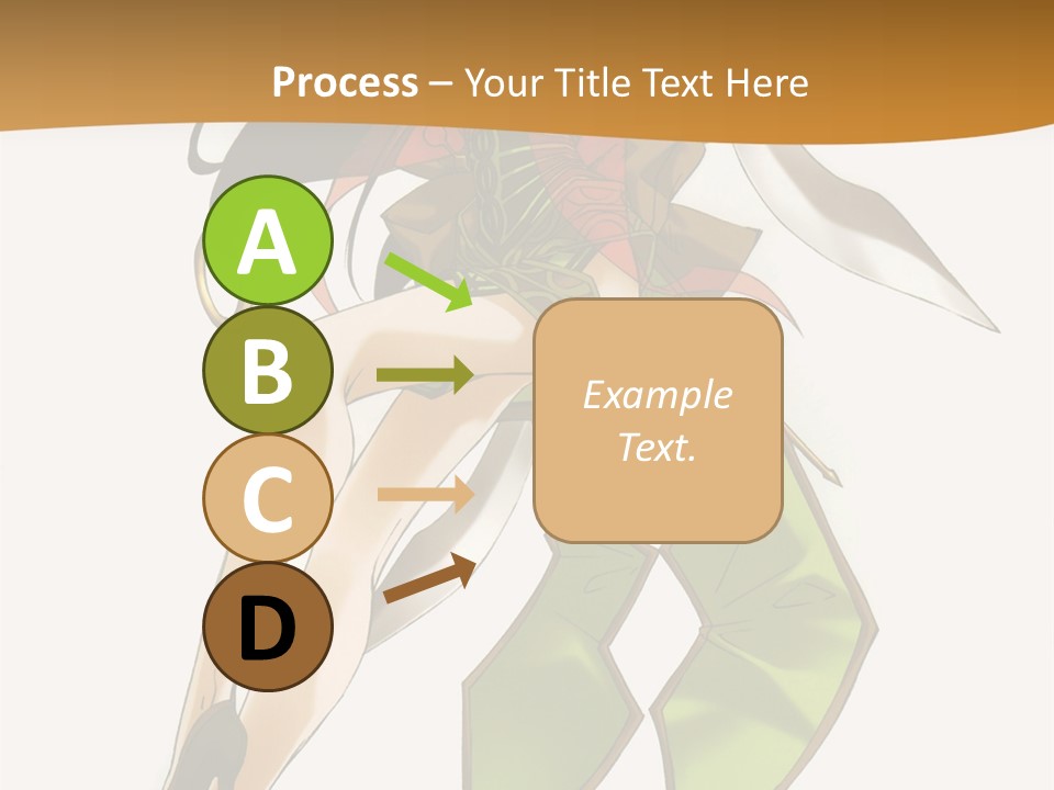 A Woman In A Green Dress Is Holding A Green Ribbon PowerPoint Template