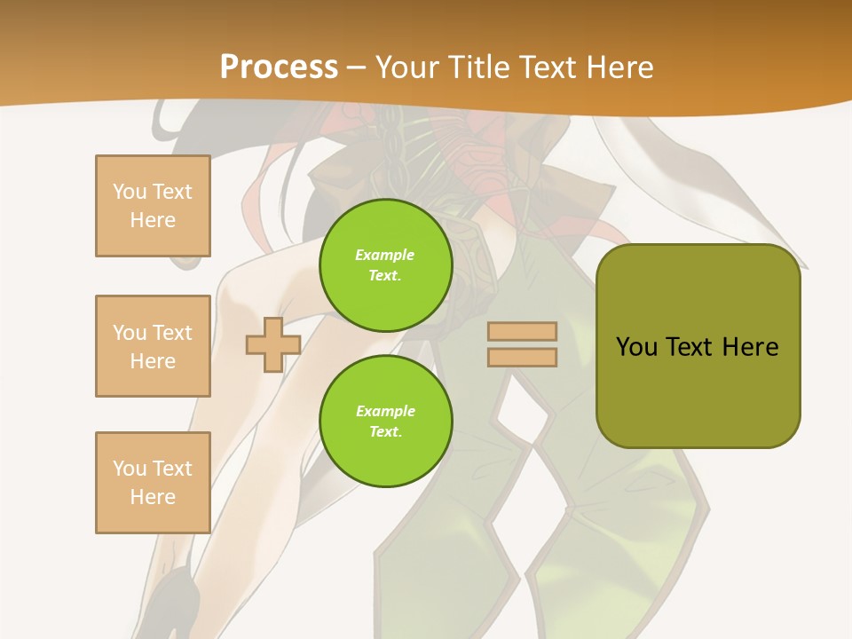 A Woman In A Green Dress Is Holding A Green Ribbon PowerPoint Template