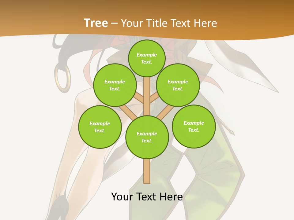 A Woman In A Green Dress Is Holding A Green Ribbon PowerPoint Template