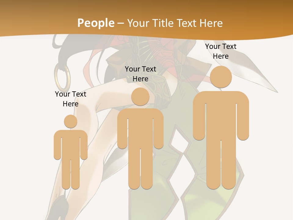 A Woman In A Green Dress Is Holding A Green Ribbon PowerPoint Template