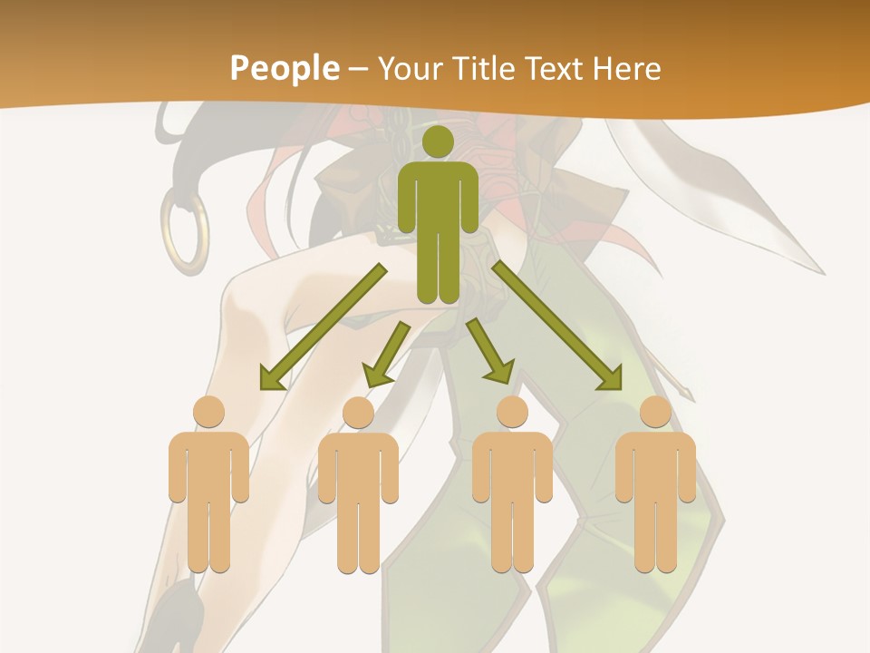 A Woman In A Green Dress Is Holding A Green Ribbon PowerPoint Template