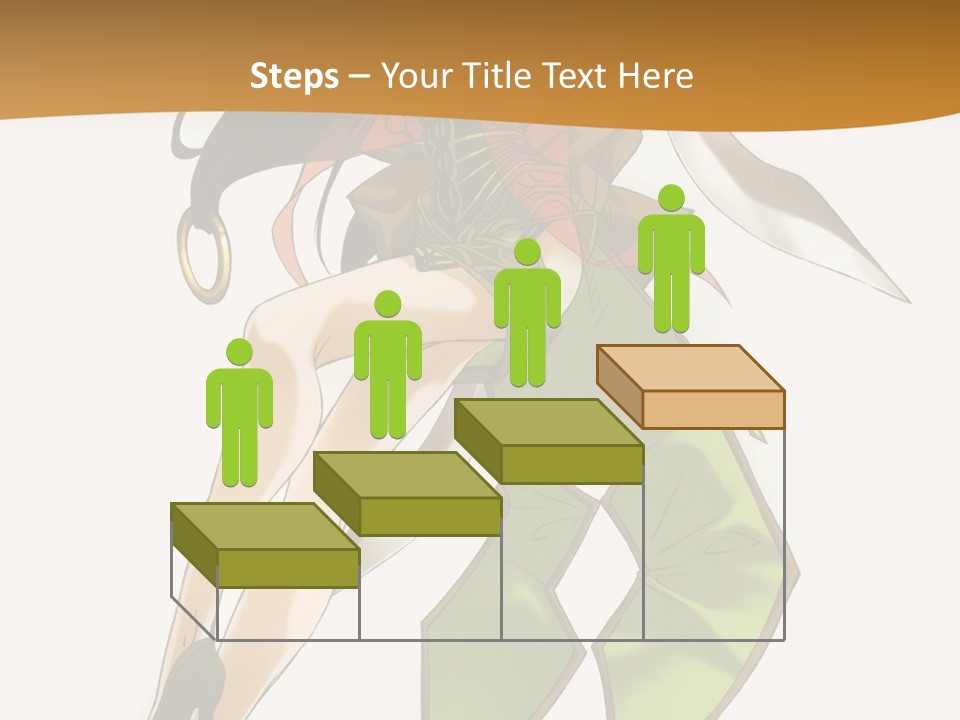 A Woman In A Green Dress Is Holding A Green Ribbon PowerPoint Template