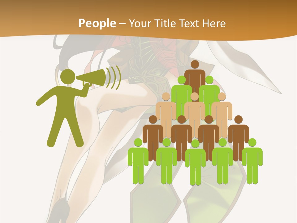 A Woman In A Green Dress Is Holding A Green Ribbon PowerPoint Template