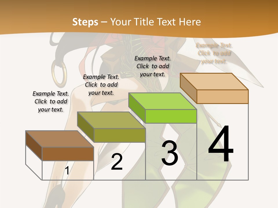 A Woman In A Green Dress Is Holding A Green Ribbon PowerPoint Template