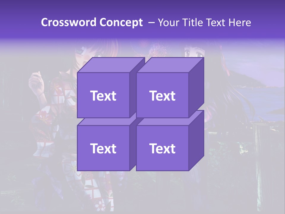 Two Girls Standing Next To Each Other With Fireworks In The Background PowerPoint Template