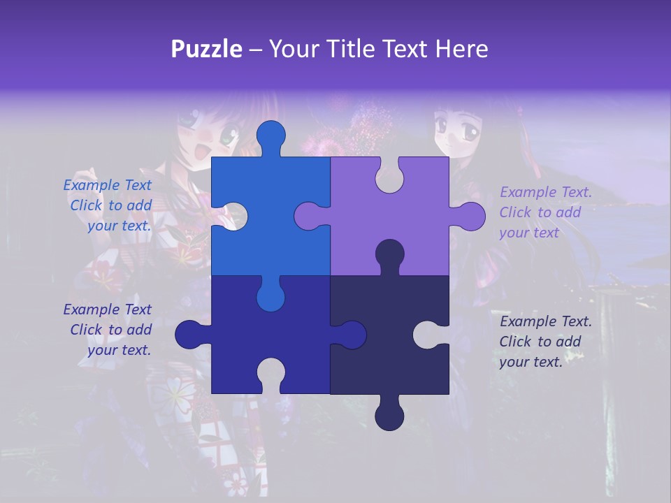 Two Girls Standing Next To Each Other With Fireworks In The Background PowerPoint Template