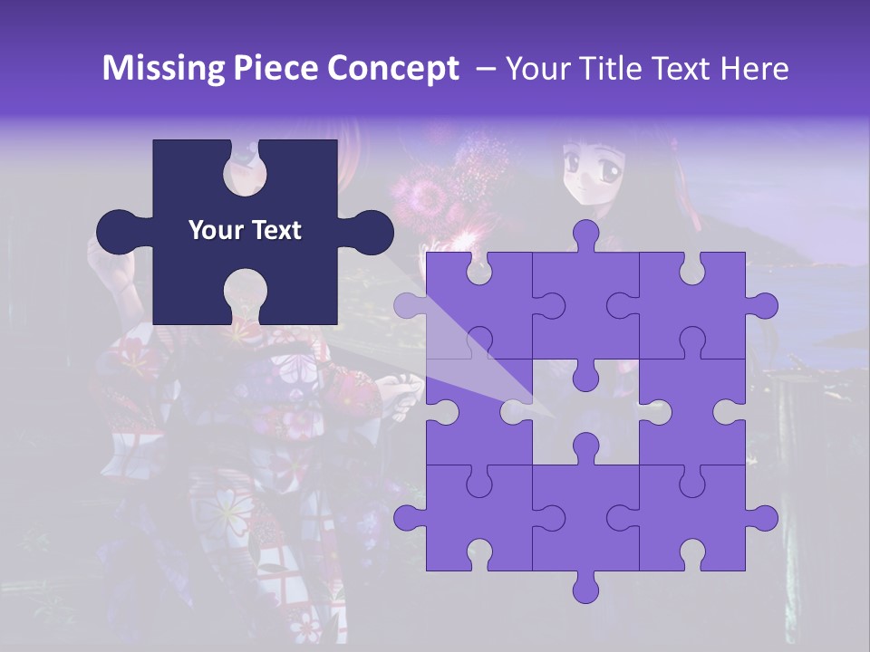 Two Girls Standing Next To Each Other With Fireworks In The Background PowerPoint Template