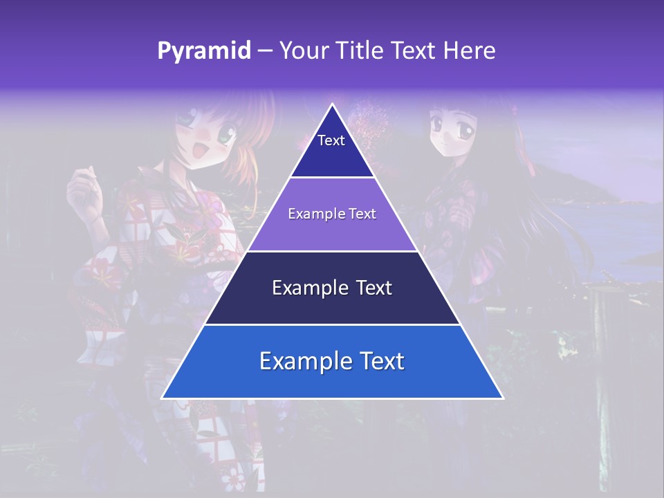 Two Girls Standing Next To Each Other With Fireworks In The Background PowerPoint Template