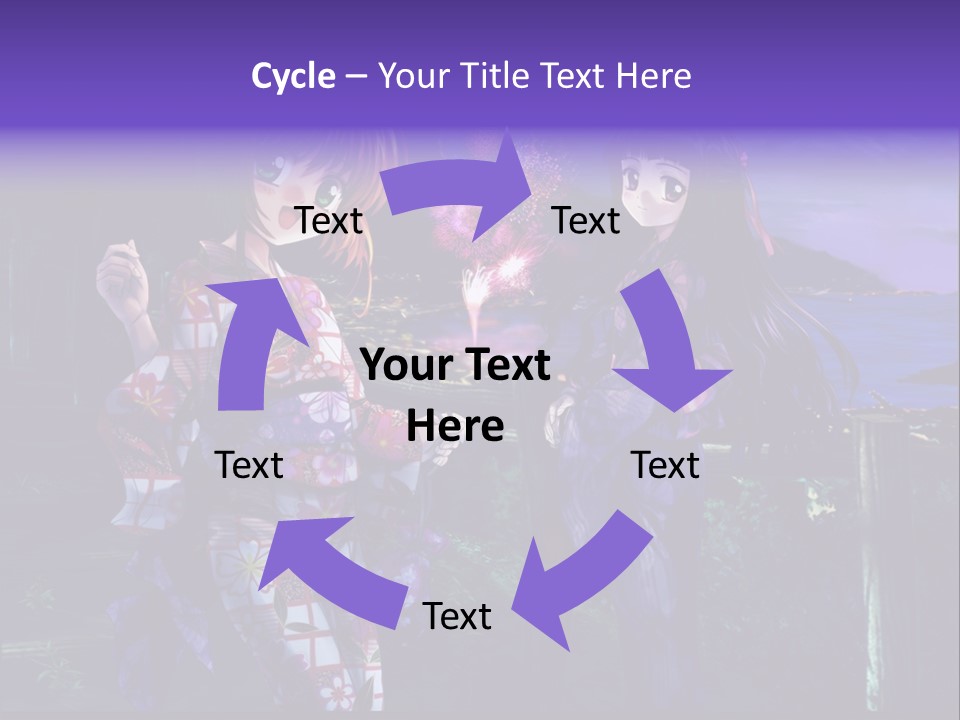 Two Girls Standing Next To Each Other With Fireworks In The Background PowerPoint Template