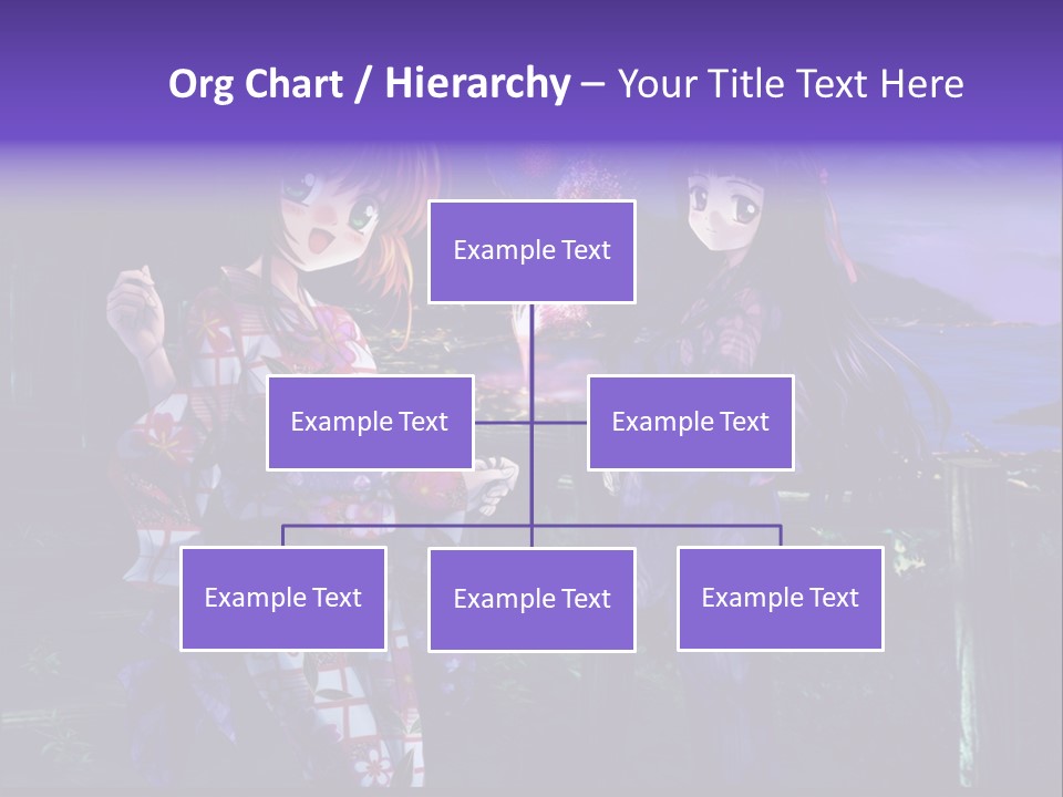 Two Girls Standing Next To Each Other With Fireworks In The Background PowerPoint Template