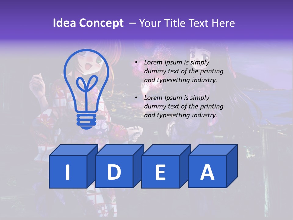 Two Girls Standing Next To Each Other With Fireworks In The Background PowerPoint Template