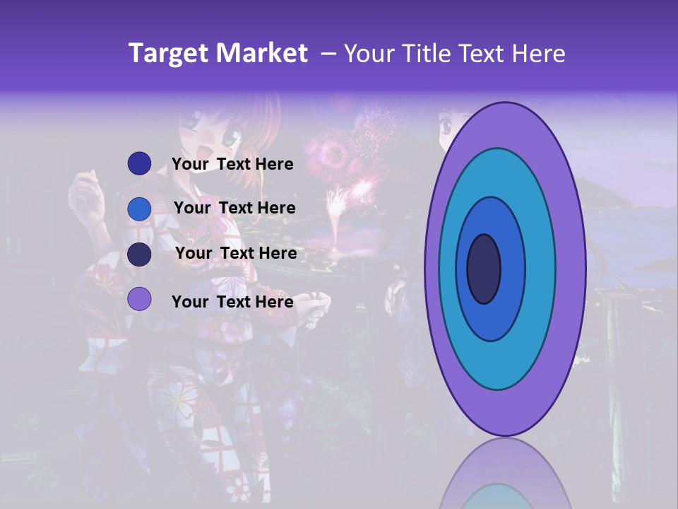 Two Girls Standing Next To Each Other With Fireworks In The Background PowerPoint Template