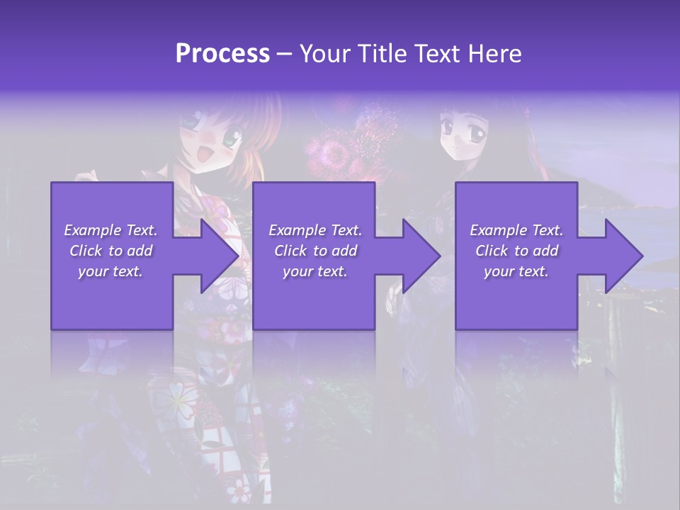 Two Girls Standing Next To Each Other With Fireworks In The Background PowerPoint Template