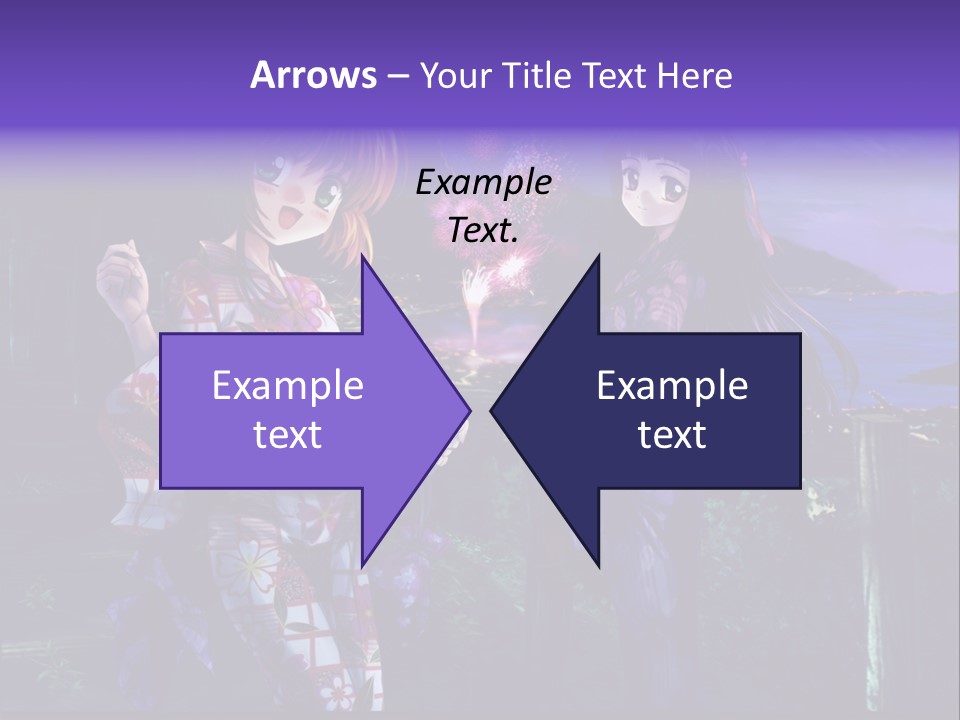 Two Girls Standing Next To Each Other With Fireworks In The Background PowerPoint Template