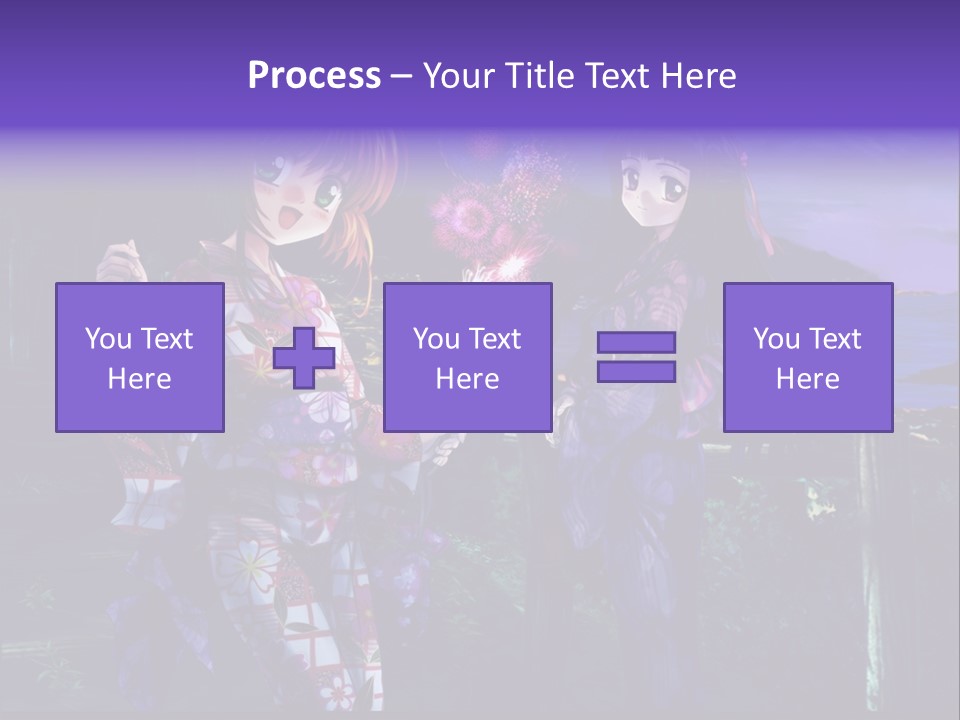 Two Girls Standing Next To Each Other With Fireworks In The Background PowerPoint Template