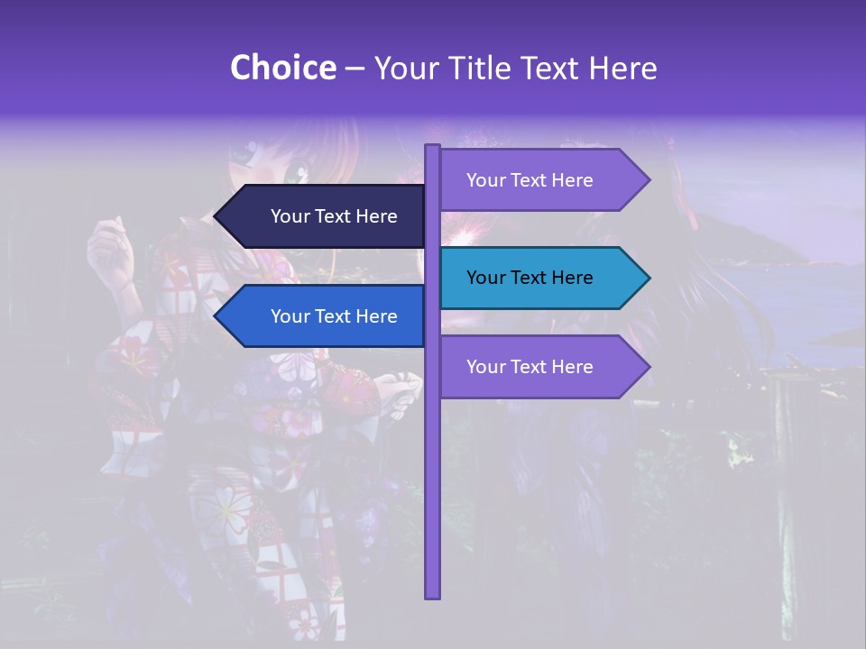 Two Girls Standing Next To Each Other With Fireworks In The Background PowerPoint Template