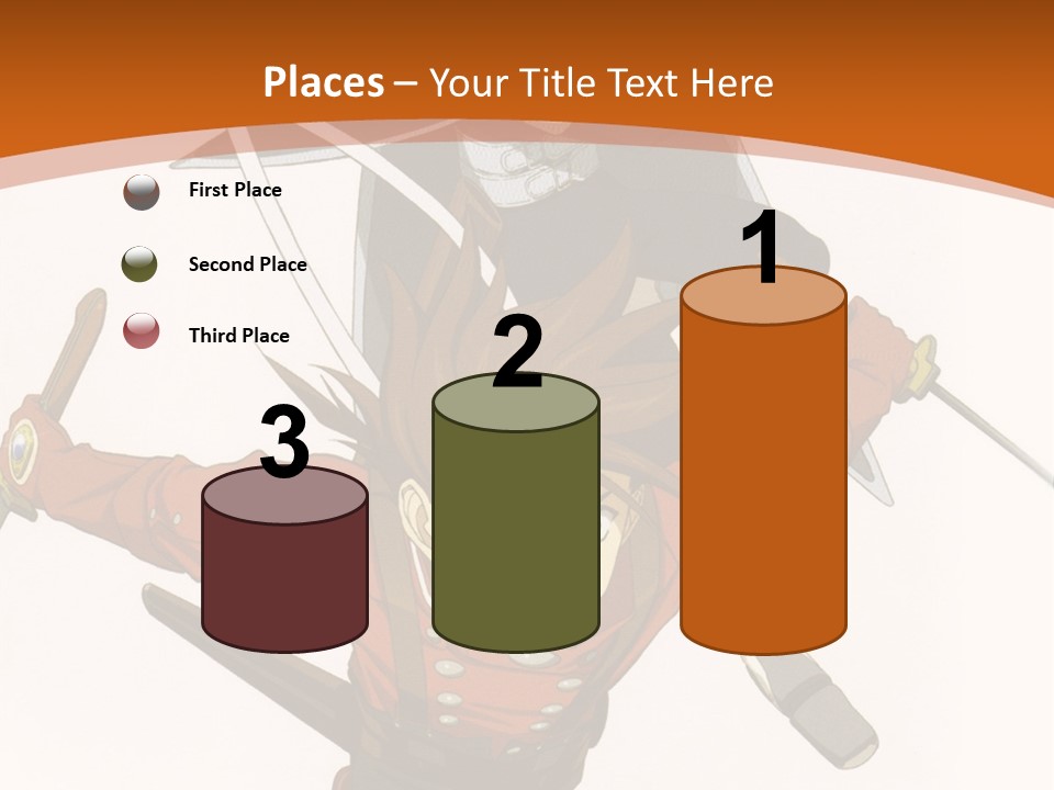 A Couple Of Anime Characters With Swords In Their Hands PowerPoint Template