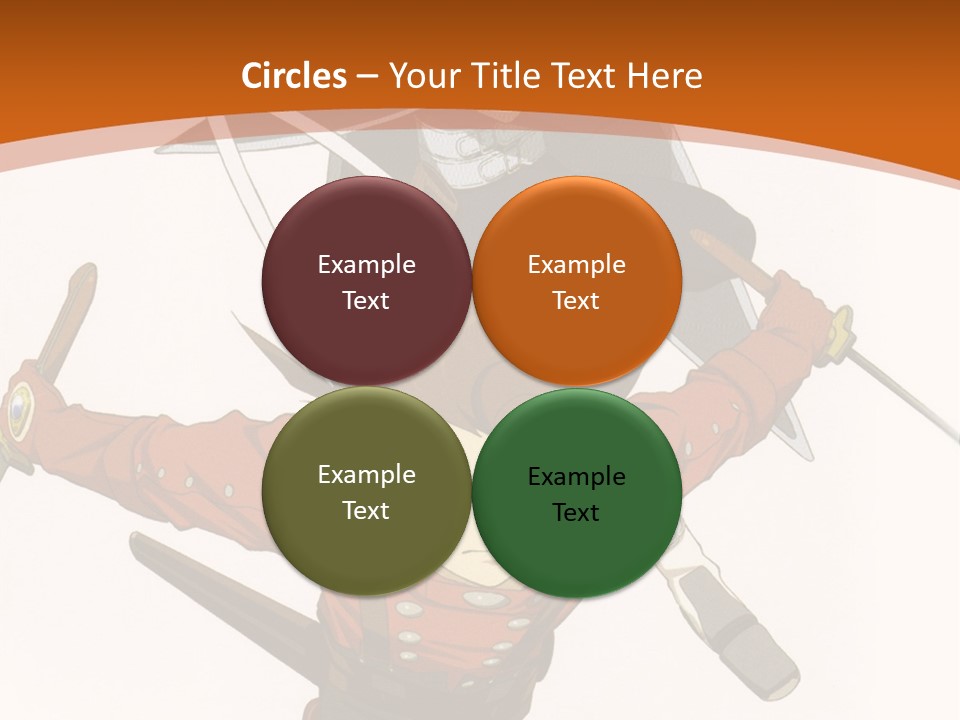 A Couple Of Anime Characters With Swords In Their Hands PowerPoint Template