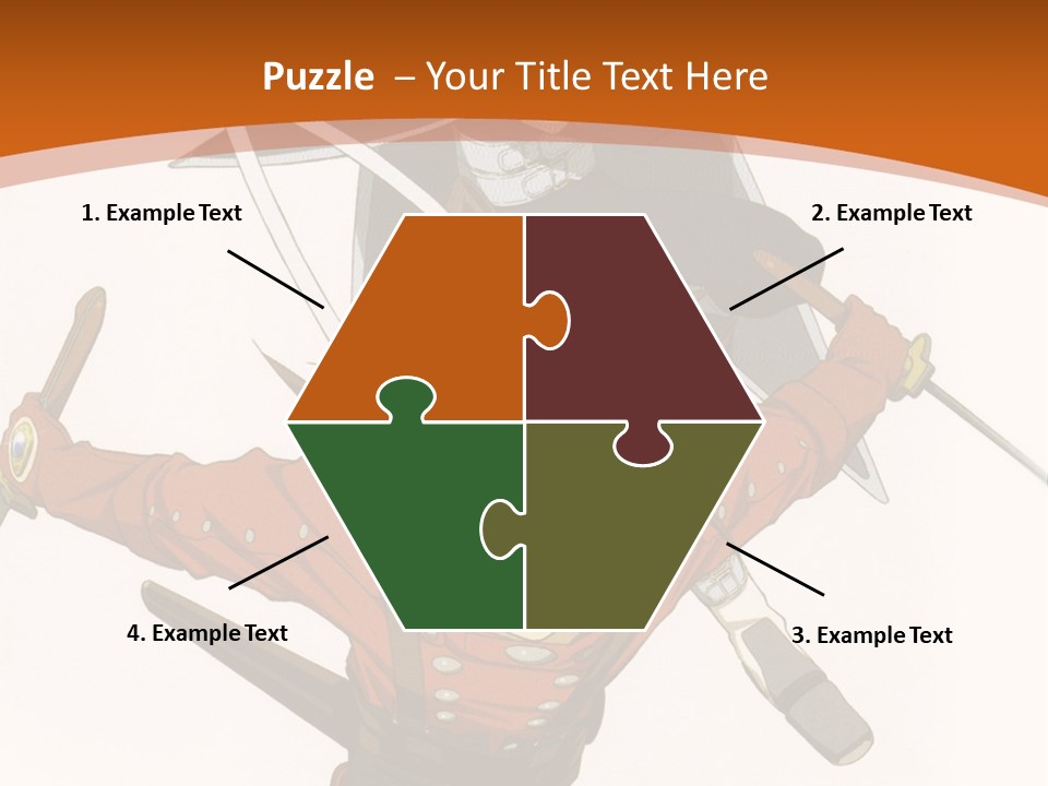 A Couple Of Anime Characters With Swords In Their Hands PowerPoint Template