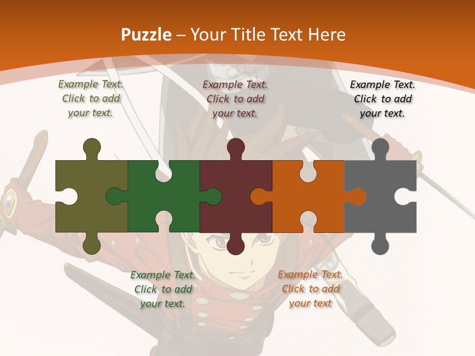 A Couple Of Anime Characters With Swords In Their Hands PowerPoint Template