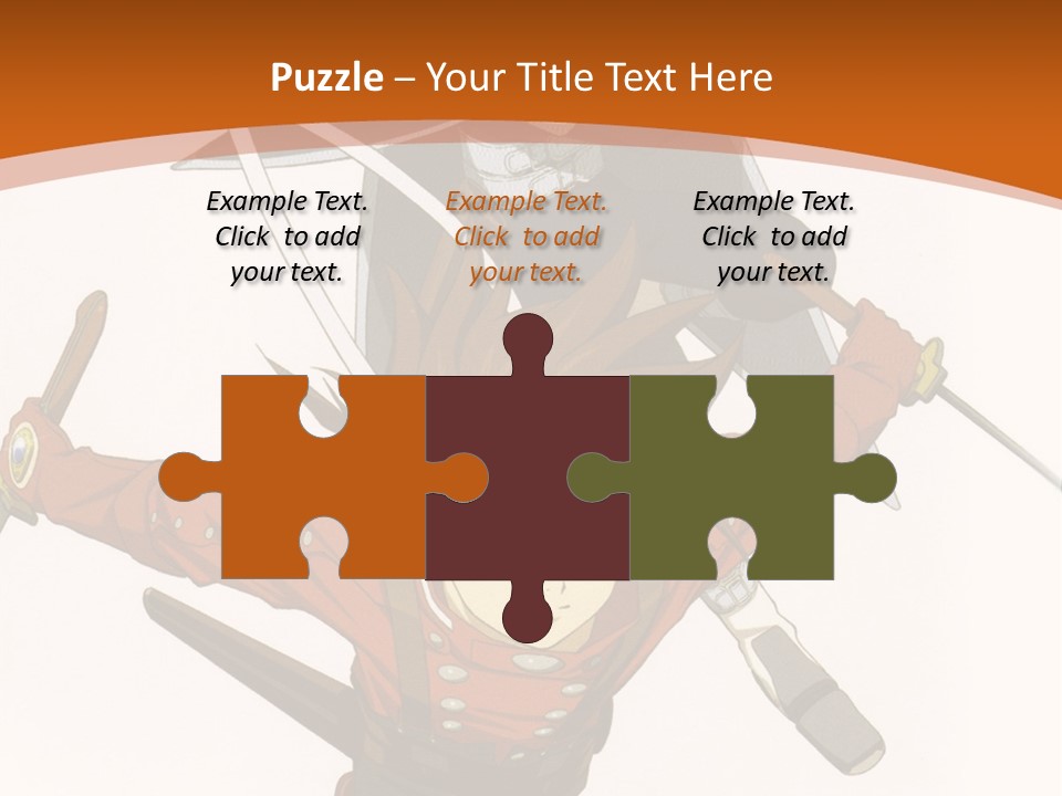 A Couple Of Anime Characters With Swords In Their Hands PowerPoint Template