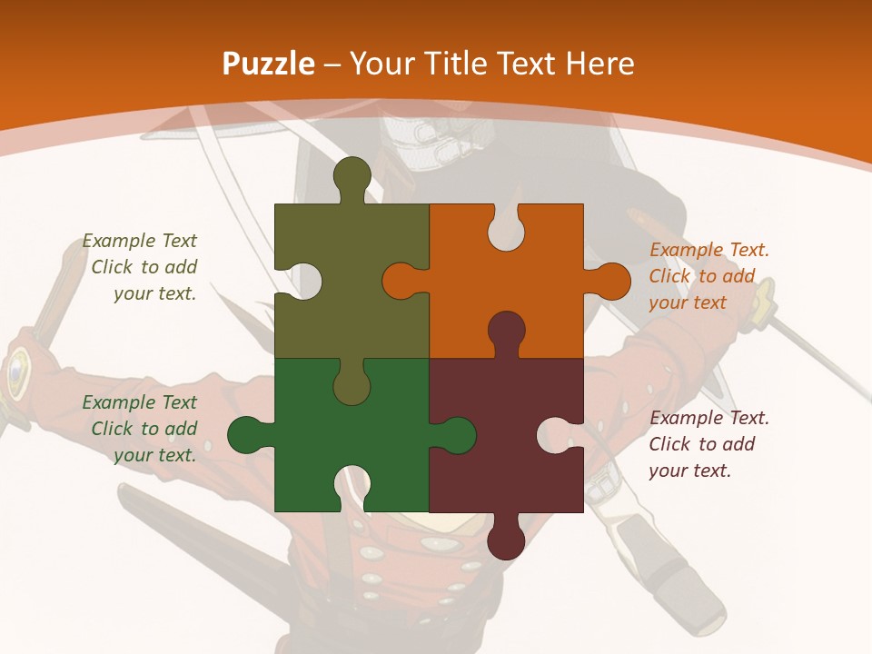 A Couple Of Anime Characters With Swords In Their Hands PowerPoint Template