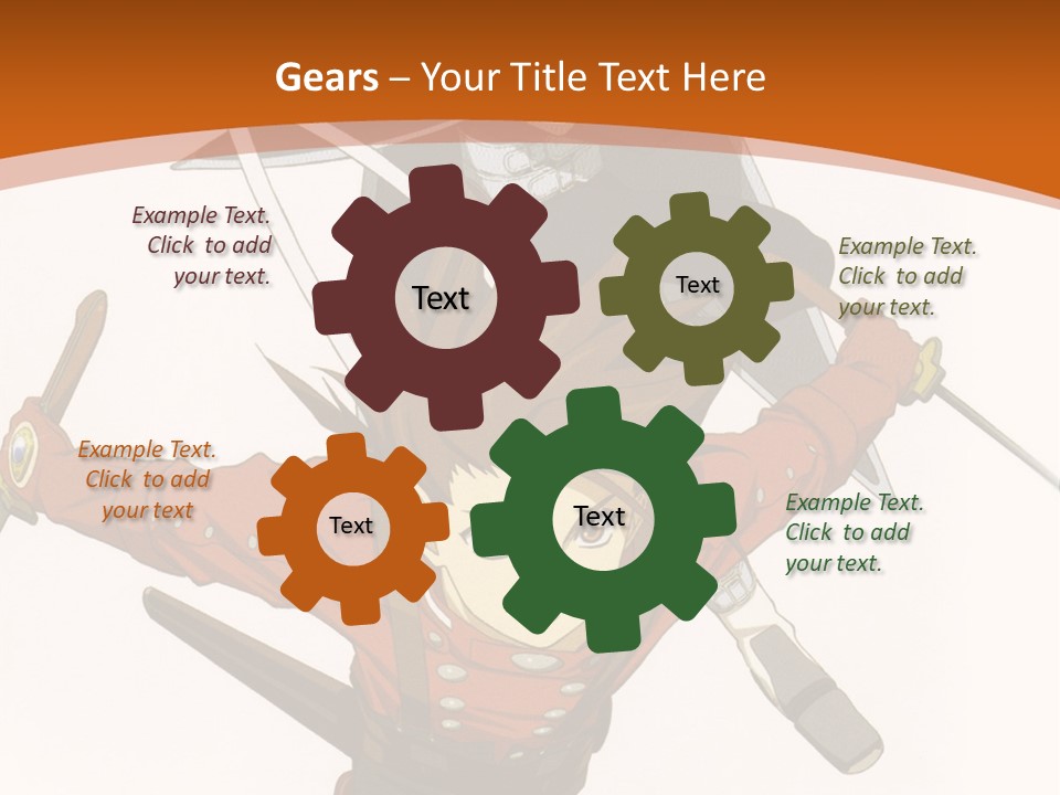 A Couple Of Anime Characters With Swords In Their Hands PowerPoint Template