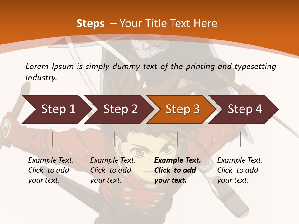 A Couple Of Anime Characters With Swords In Their Hands PowerPoint Template