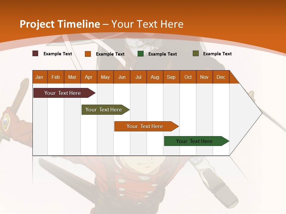 A Couple Of Anime Characters With Swords In Their Hands PowerPoint Template