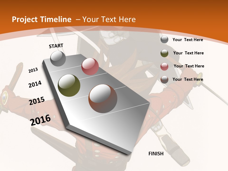 A Couple Of Anime Characters With Swords In Their Hands PowerPoint Template