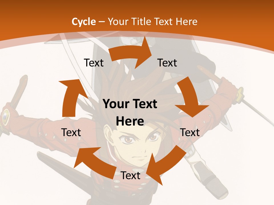 A Couple Of Anime Characters With Swords In Their Hands PowerPoint Template