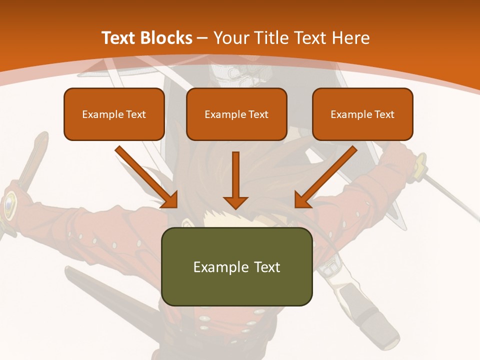 A Couple Of Anime Characters With Swords In Their Hands PowerPoint Template