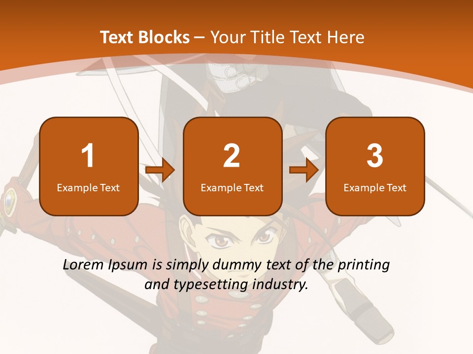 A Couple Of Anime Characters With Swords In Their Hands PowerPoint Template