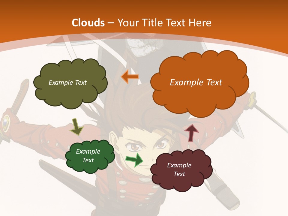 A Couple Of Anime Characters With Swords In Their Hands PowerPoint Template
