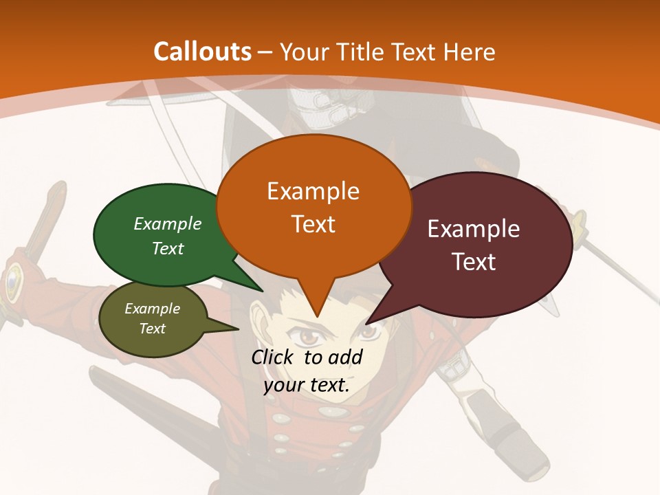 A Couple Of Anime Characters With Swords In Their Hands PowerPoint Template