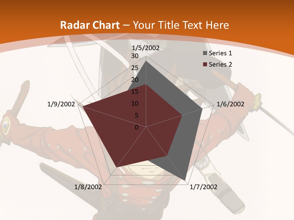 A Couple Of Anime Characters With Swords In Their Hands PowerPoint Template