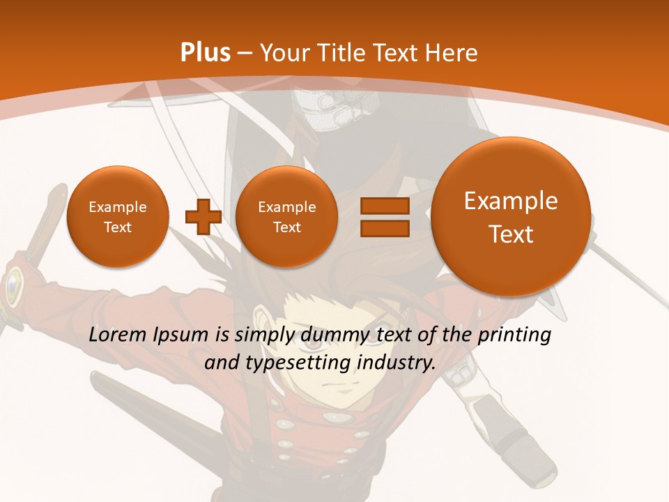 A Couple Of Anime Characters With Swords In Their Hands PowerPoint Template